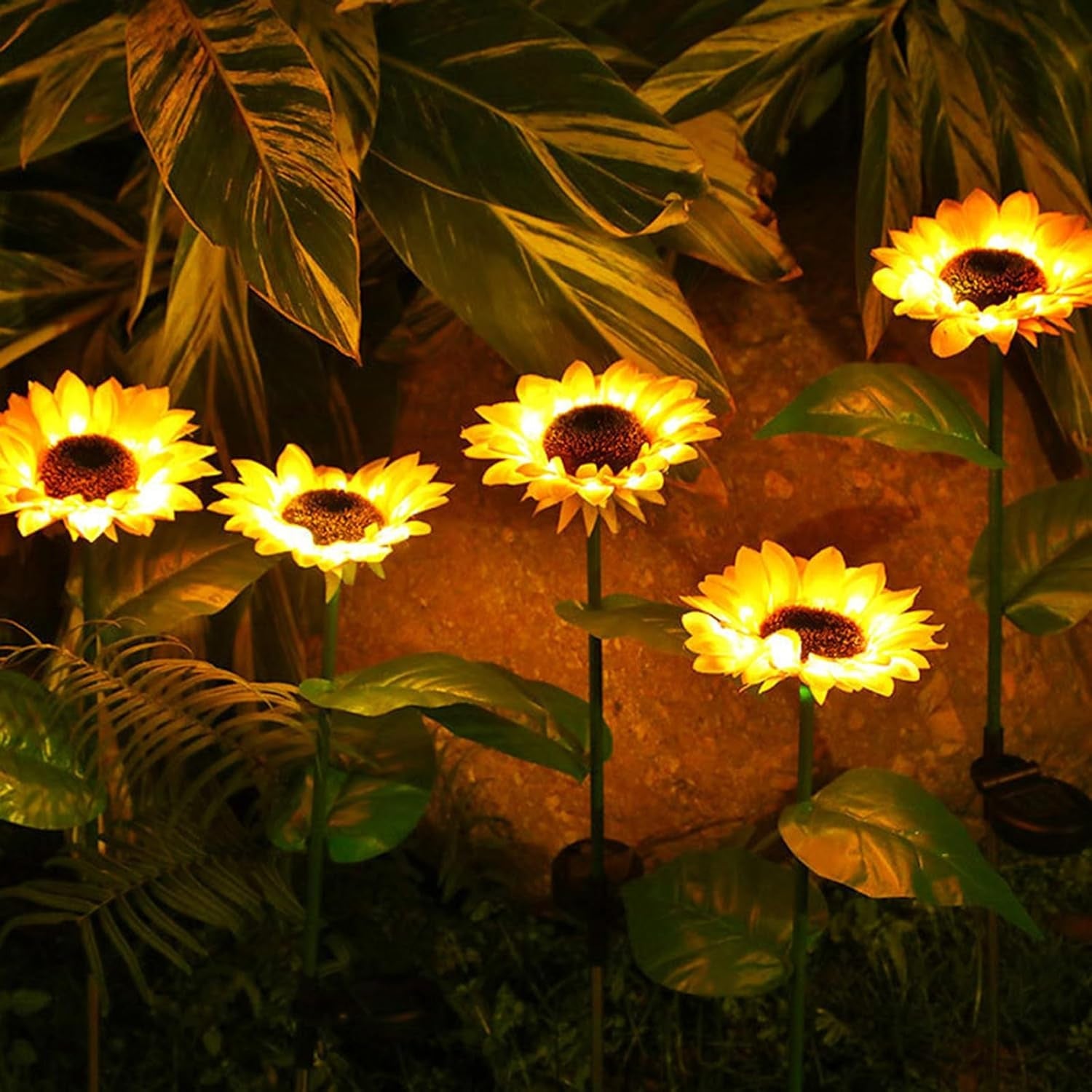 9328 2 Pc Outdoor Solar Sunflower Lights Intelligent Light Control Waterproof Garden Landscape Stake Light 9328 2 Pc Outdoor Solar Sunflower Lights Intelligent Light Control Waterproof Garden Landscape Stake Light